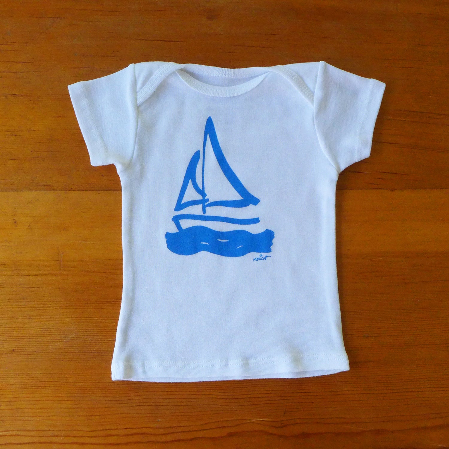 Blue Sailboat Short Sleeve T