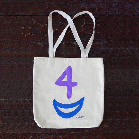 Purple + Blue Boat Grocery Tote