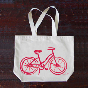 Red Bicycle Beach Tote