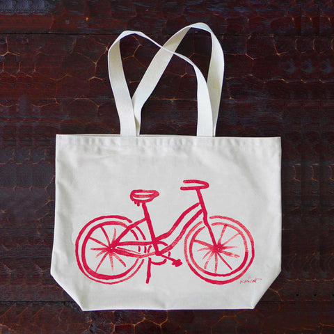 Red Bicycle Beach Tote